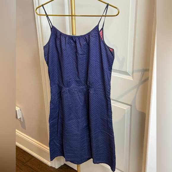 Maison Scotch Navy Blue Polka Dot Dress size 2 fits size Medium - Picture 2 of 10